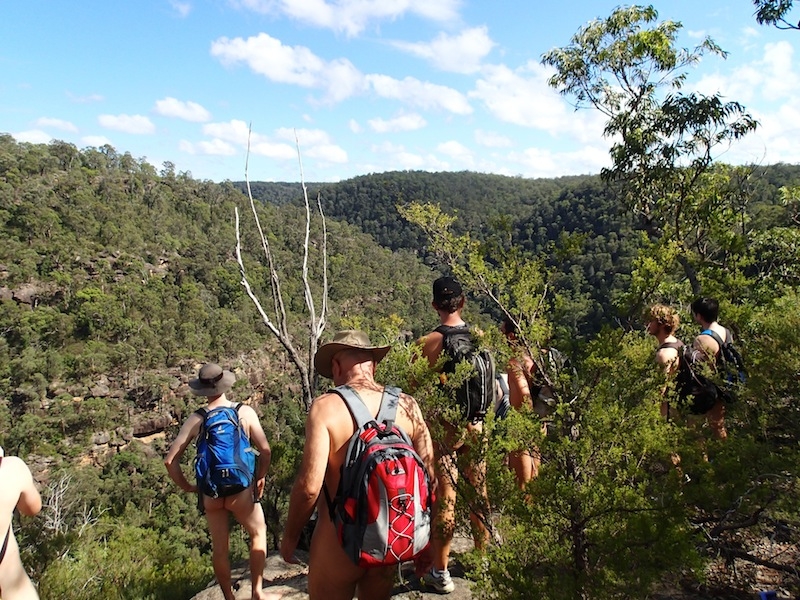 Nude bushwalk in the lower Blue Mountains