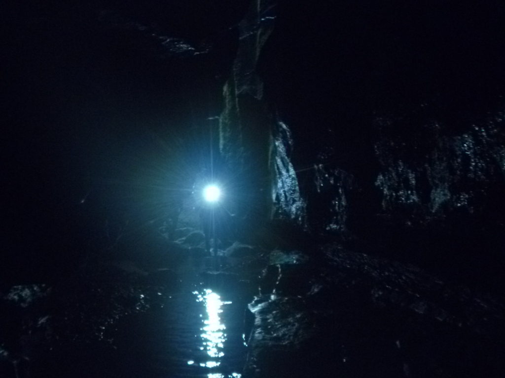 was followed by a dark cavernous section requiring head torches
