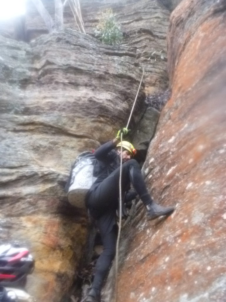 Felix and Leo found routes up through the first line of cliffs