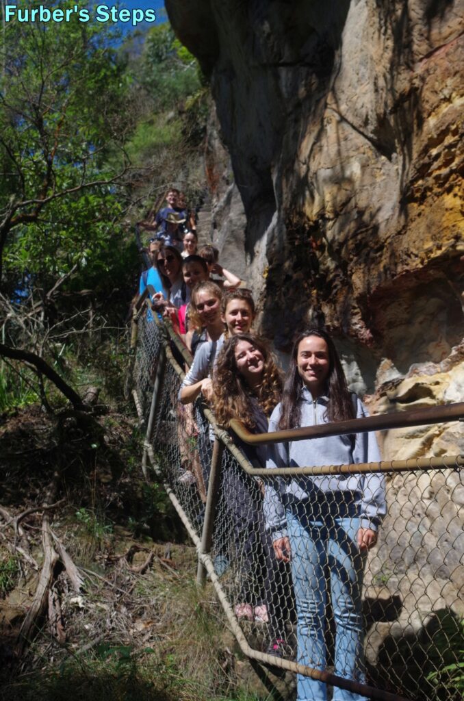 Easier than Giant Steps, but there are still a few steep steps to climb  coming up the Furber Steps – Katoomba, Blue Mountains